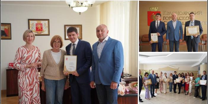 Председатель Красноярского городского Совета депутатов вручила главному врачу ККОКБ им.проф. П.Г. Макарова благодарственное письмо